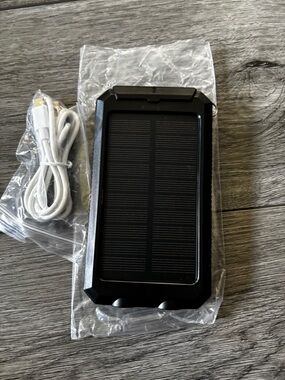 Portable Black Solar Power Bank